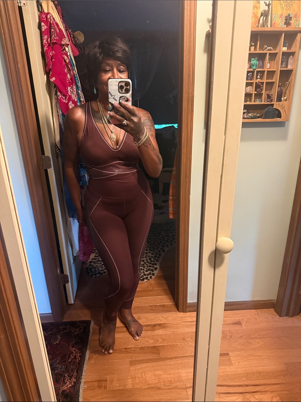 Victoria's Secret Brown Active Jumpsuit with Contrast Stitching